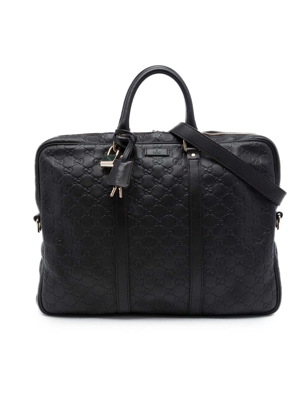 Gucci Ssima Business Bag Pre-Loved Dark #357538G68B